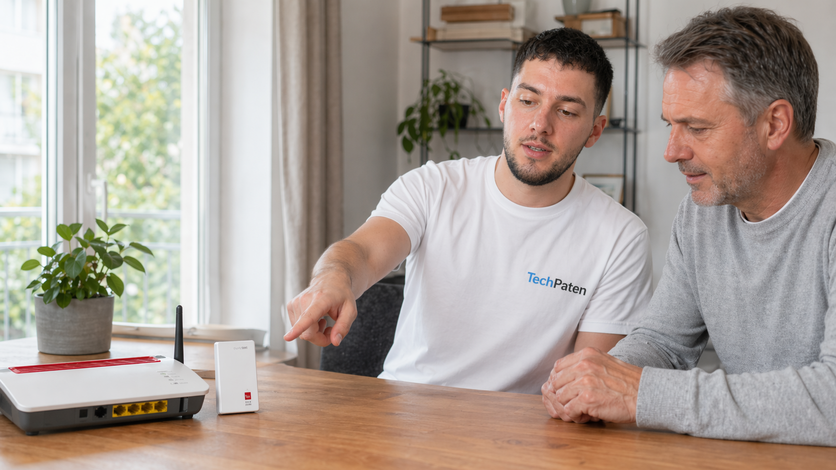 TechPate hilft Senior zuhause bei WLAN und Router Problemen